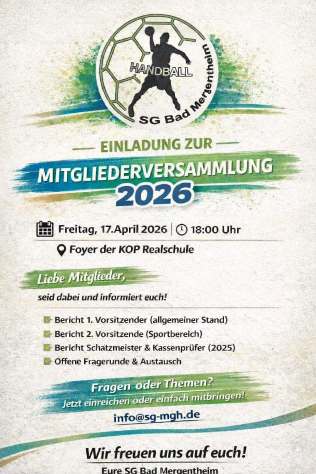 Mitgliederversammlung der SG Bad Mergentheim 2026